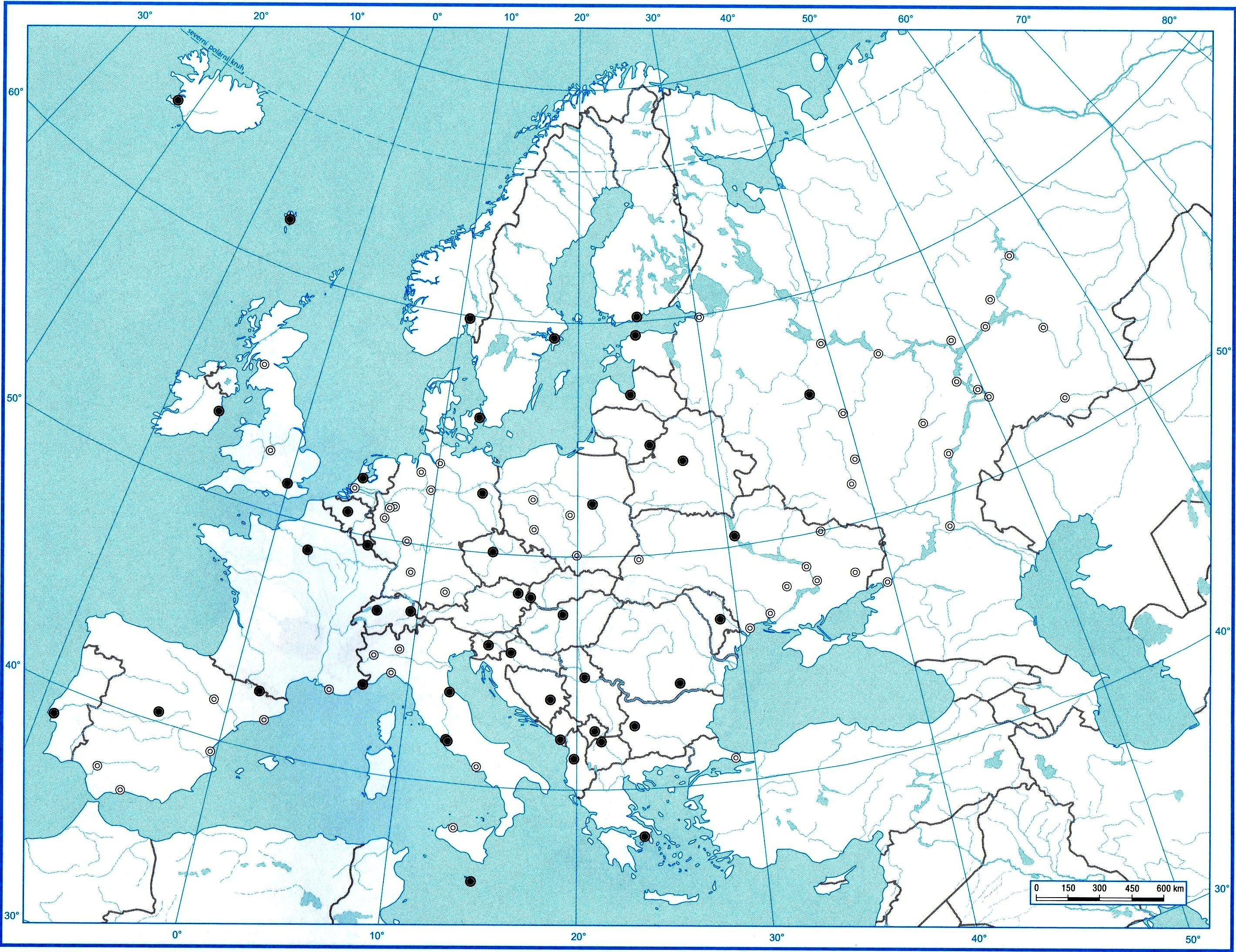 slepá mapa evropy online zemepis materialy: Evropa slepá mapa evropy online